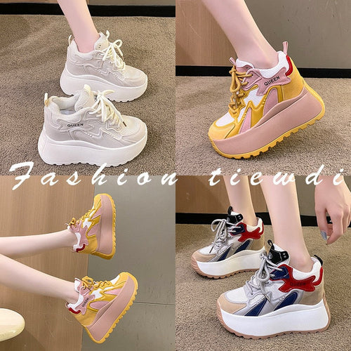 Damen Plattform Sneaker mit atmungsaktivem Mesh und sportlichem Design Echo Archiv