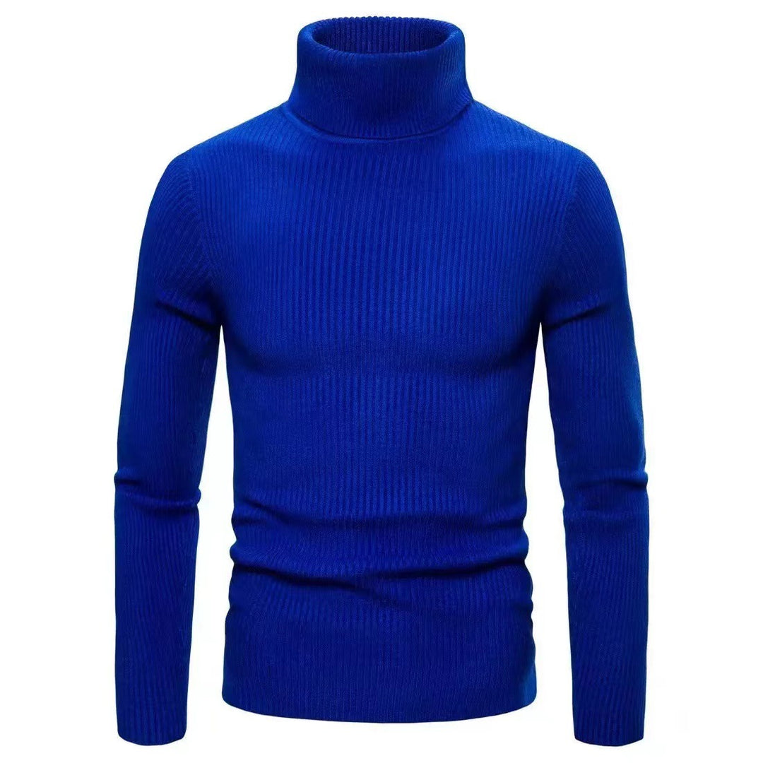 Herren Stehkragen Pullover aus ribbeltem Strick Echoarchiv