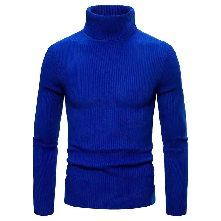 Herren Stehkragen Pullover aus ribbeltem Strick Echoarchiv