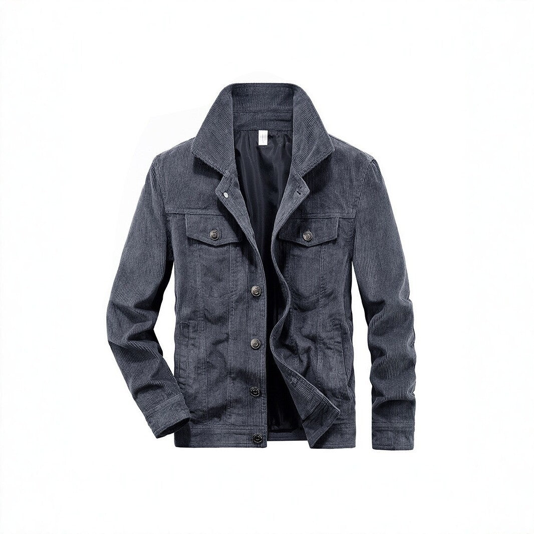 Herren Cordjacke aus Feincord mit Hemdkragen, Brustklappen und gesteppter Innenfütterung Echo Archiv