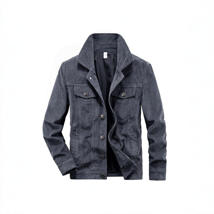 Herren Cordjacke aus Feincord mit Hemdkragen, Brustklappen und gesteppter Innenfütterung Echo Archiv
