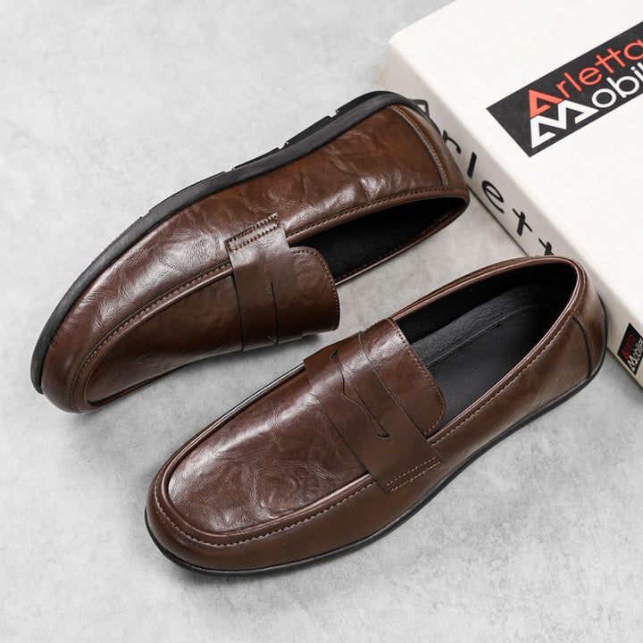 Herren Elegante Mokassins mit feinen Detailnähte Echo Archiv