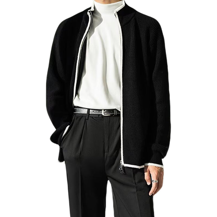 Herren Modische Strickjacke mit hohem Kragen Echo Archiv