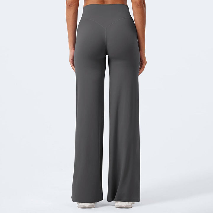 Damen nan hochgeschnittene formende Loungehose mit weitem Schlag und nahtlosem Komfortbund Echo Archiv