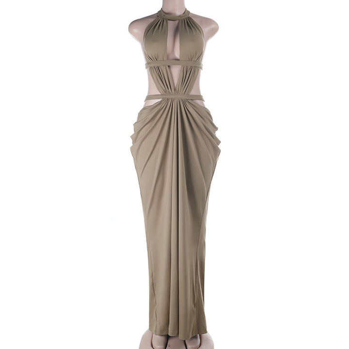 Damen Maxi-Kleid mit raffiniertem Cut-Out-Design und asymmetrischem Saum Echo Archiv