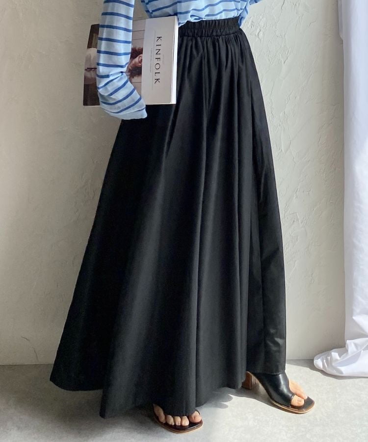 Damen Eleganter Teller‑Maxirock mit hohem Bund, versteckten Eingrifftaschen und verstärktem Saum – Valéora