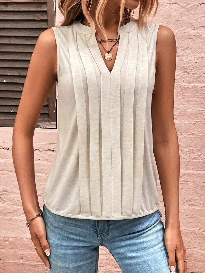 Damen elegante ärmellose Bluse Echoarchiv
