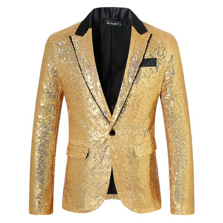 Herren Glamouröser Paillettenblazer Echoarchiv