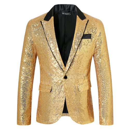 Herren Glamouröser Paillettenblazer Echoarchiv
