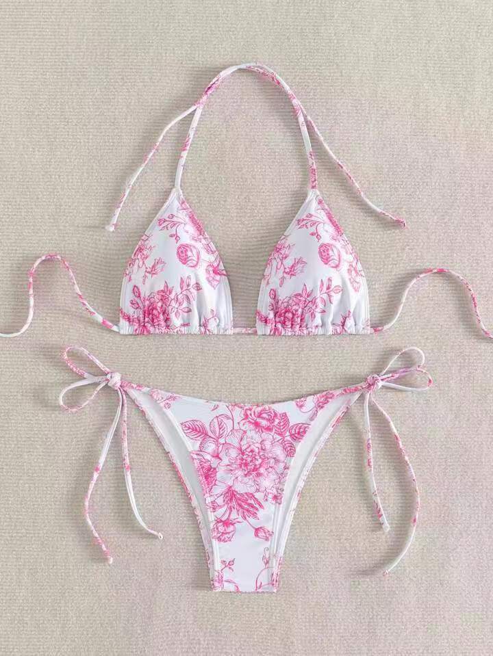 Damen Elegantes Triangel-Bikini-Set mit herausnehmbaren Polstern Echo Archiv