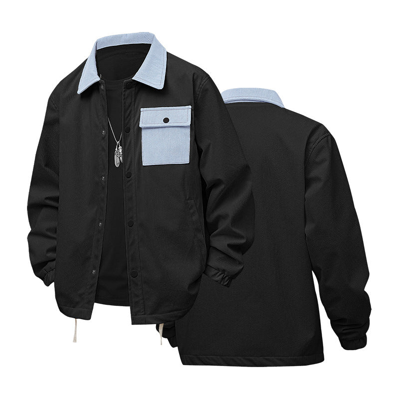Herren lässige Übergangsjacke mit multifunktionalen Taschen Echoarchiv