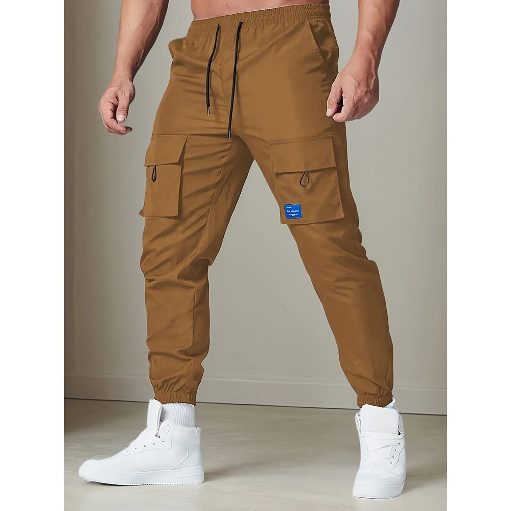 Herren Tapered Cargojogger mit elastischem Bund, Tunnelzug & Mehrfachtaschen Echo Archiv
