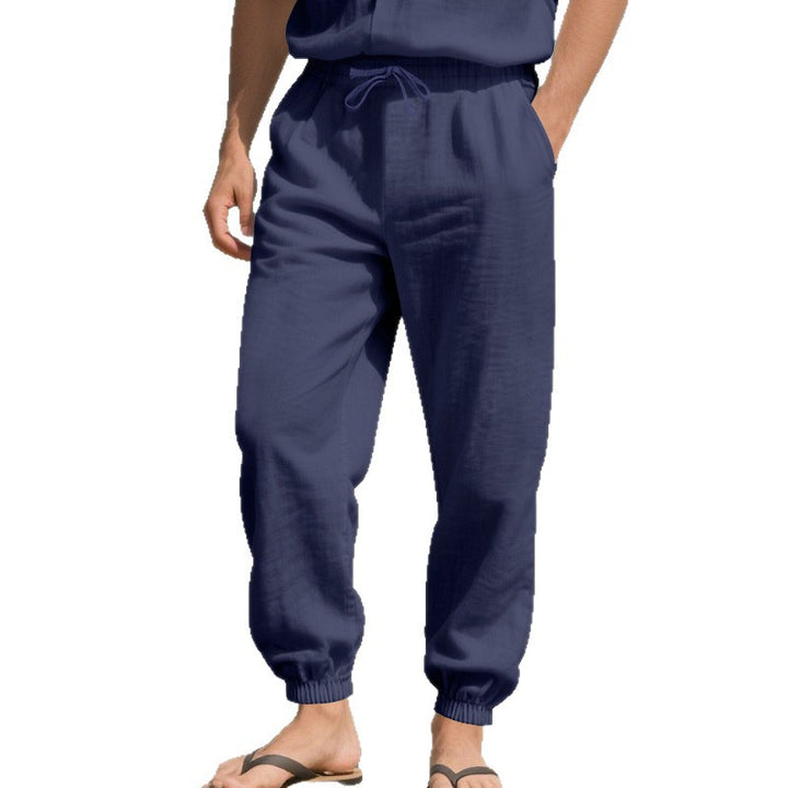 Herren lässige Strandhose mit elastischem Bund und praktischen seitlichen Taschen Echoarchiv