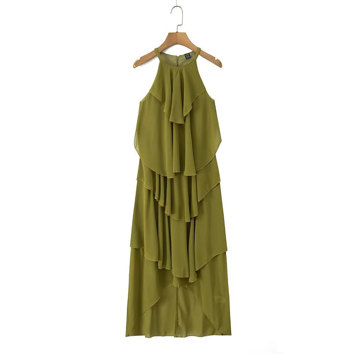 Damen Maxikleid mit schwingenden Volants Echo Archiv