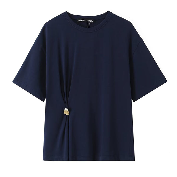 Damen lässiges T-Shirt mit elegantem Knotendetail Echo Archiv
