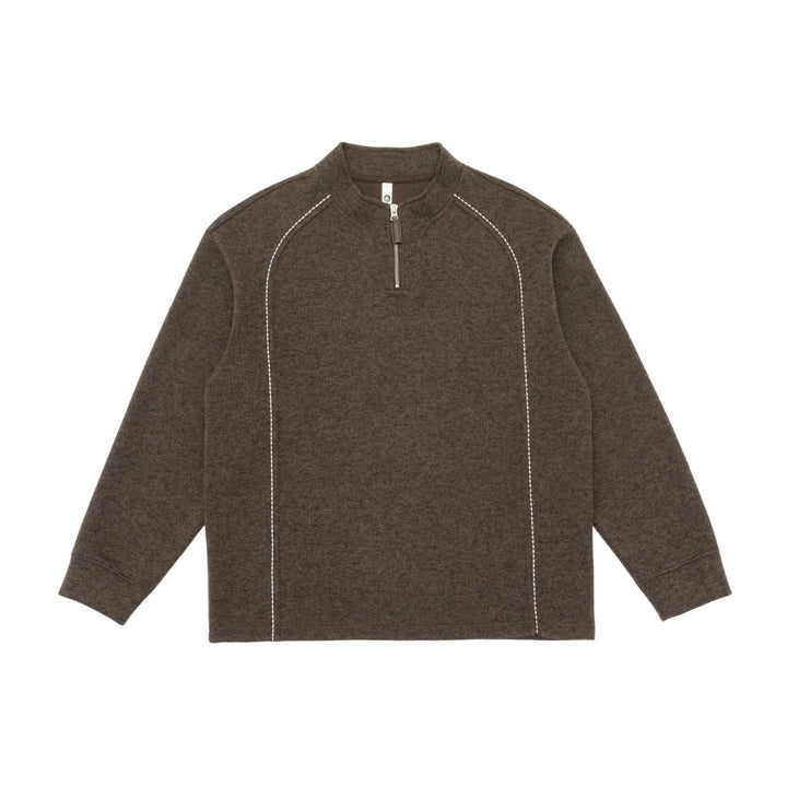 Herren Halbzip-Sweatshirt mit Stehkragen und Kontrastnaht Echoarchiv