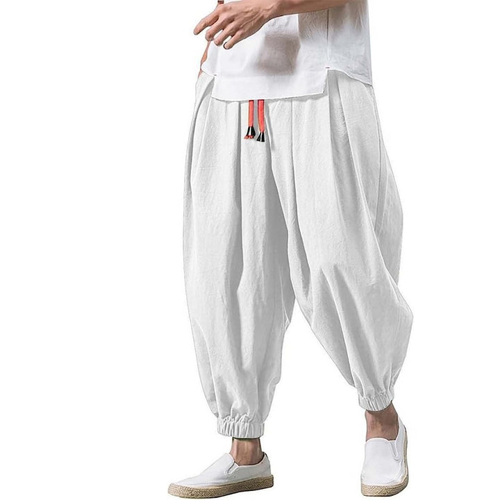 Herren nan ausgefallene Ballonhose im Haremstil mit Faltenwurf, elastischem Bund und Kordelzug Echo Archiv