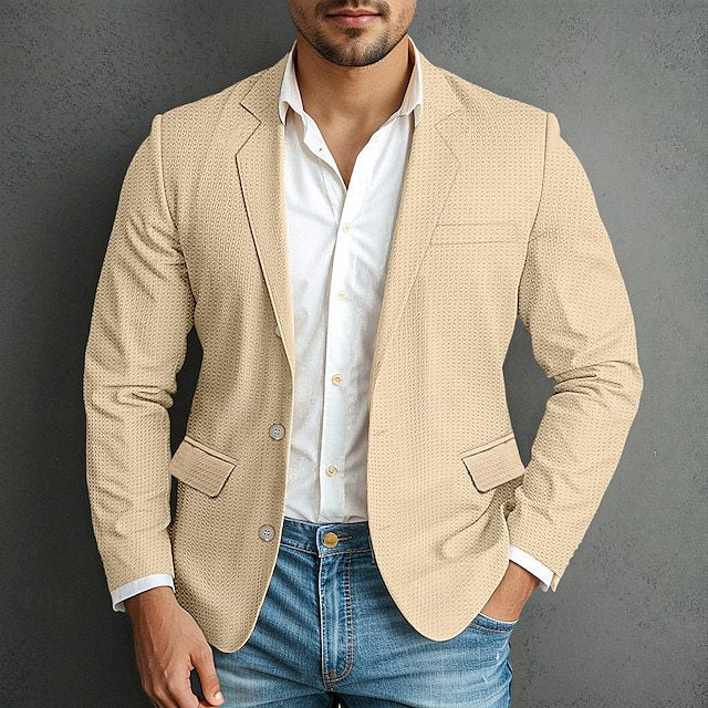 Herren Elegante und stilvolle Leinenblazerjacke Echoarchiv