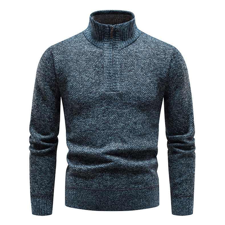 Herren Stylischer Strickpullover mit hohem Kragen und strukturiertem Design Echoarchiv