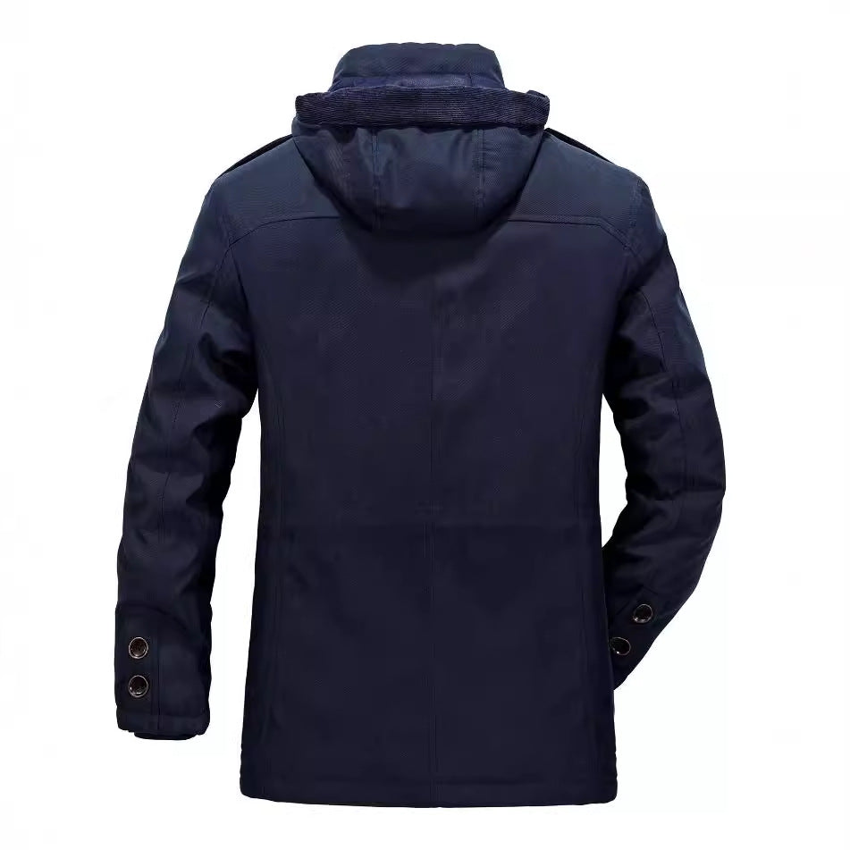 Herren Thermo-Canvas-Parka mit Sherpa-Innenfutter, abnehmbarer Kapuze und Multifunktions-Taschen Echo Archiv