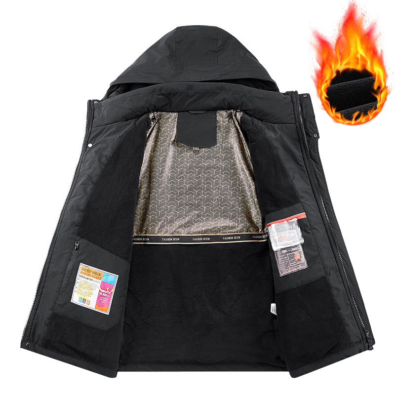 Herren Technischer Thermo-Parka mit Microfleece-Innenfutter und Utility-Taschen Echo Archiv