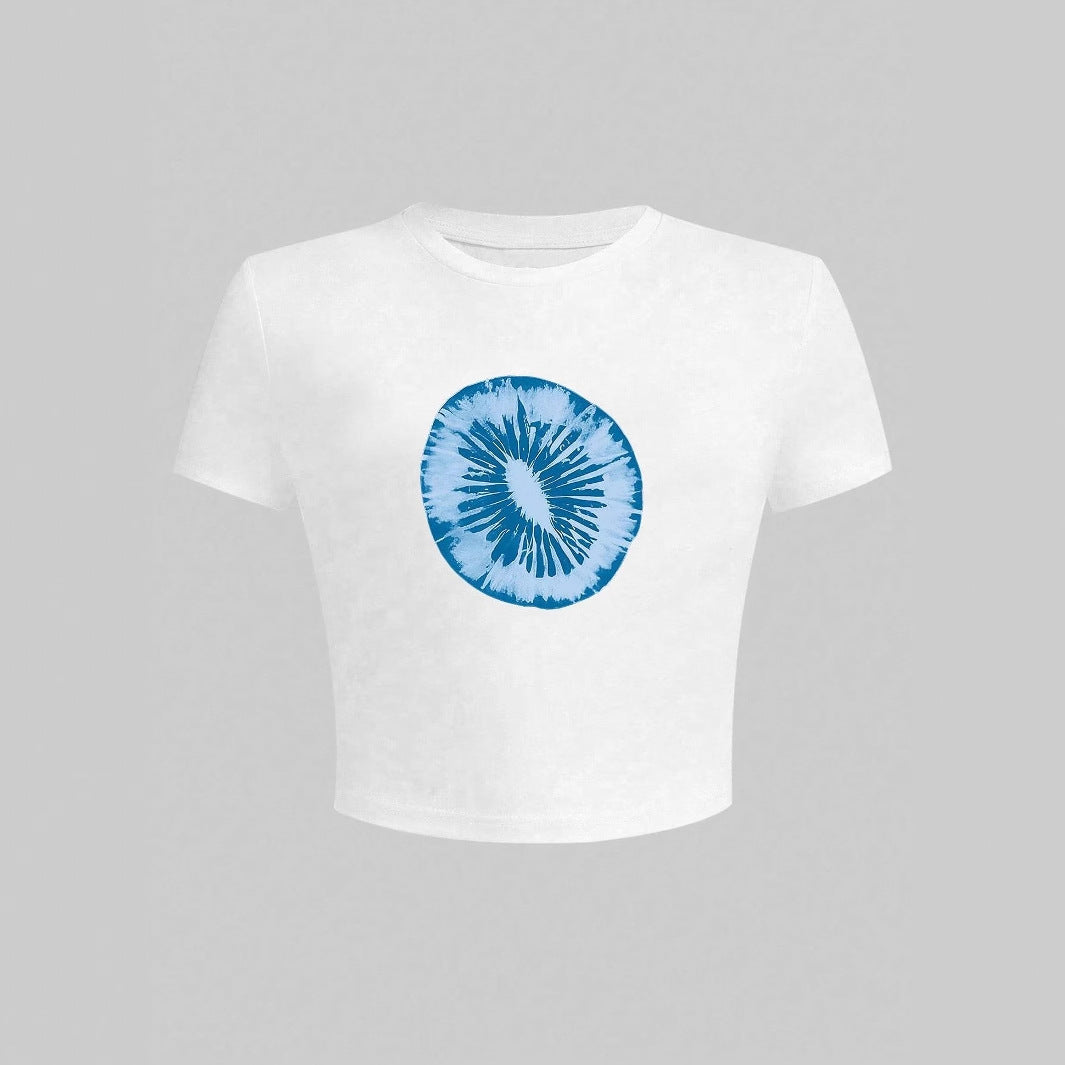 Damen T-Shirt mit kreativem grafischen Design und urbanem Statement Echo Archiv