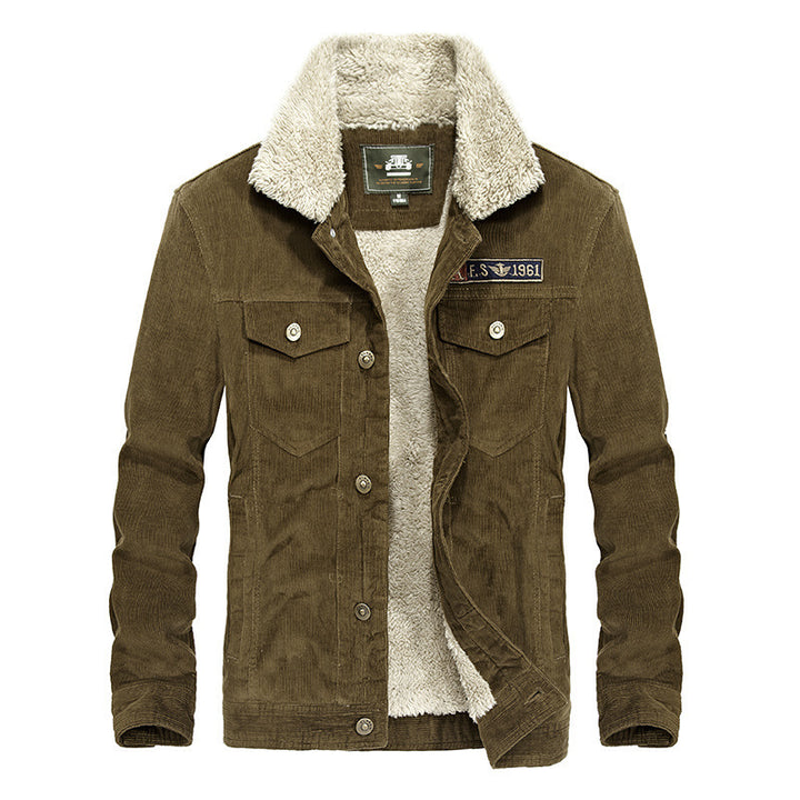 Herren Trucker-Cordjacke mit Teddyfutter und aufgesetzten Brusttaschen Echo Archiv