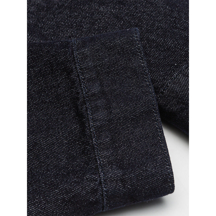 Herren Boxy-Jeansjacke mit Cordkragen und Metallknebelverschlüssen Echo Archiv