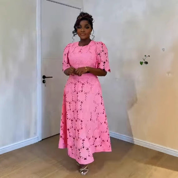 Damen nan zweiteiliges florales Spitzenkleid mit Midirock und kurzem Oberteil Echo Archiv