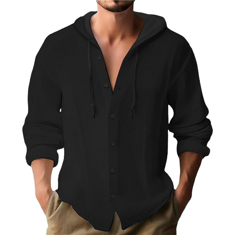 Herren Kapuzenbluse mit strukturiertem Design Echoarchiv