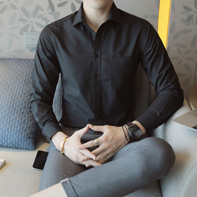 Herren elegantes Longsleeve-Hemd mit modernen Details und komfortablem Schnitt Echoarchiv