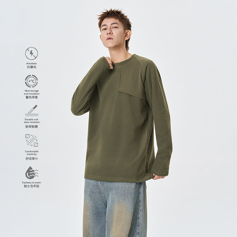 Herren Fleece-Langarmshirt mit asymmetrischer Brustpasse und leichtem Stretch Echo Archiv