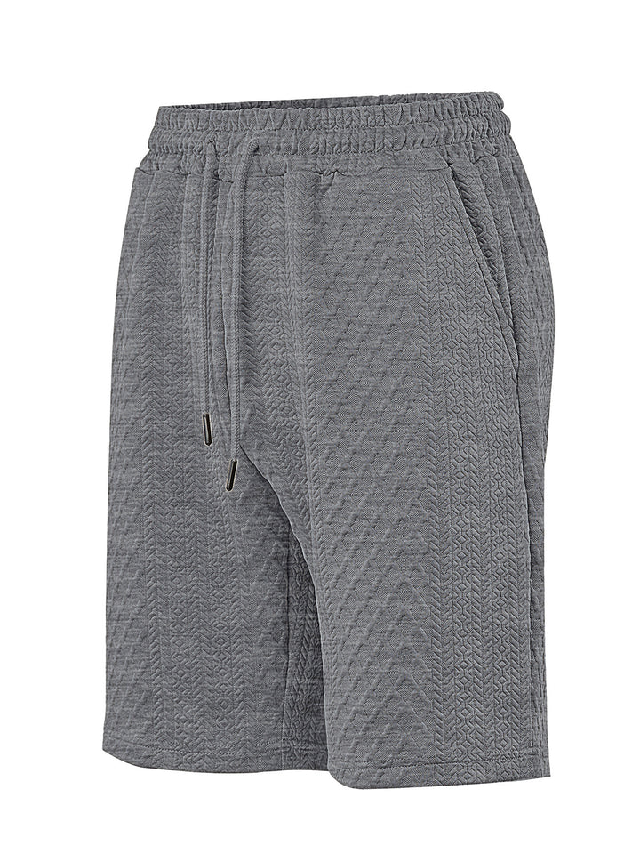 Herren nan strukturierte Lounge-Shorts mit Elastikbund Tunnelzug und seitlichen Eingrifftaschen Echo Archiv