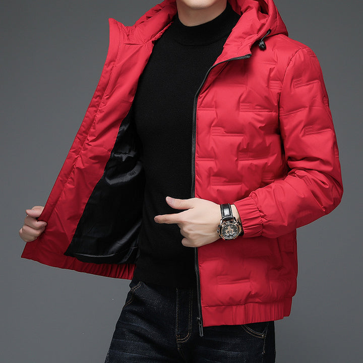 Herren isolierte Steppjacke mit Kapuze Echoarchiv
