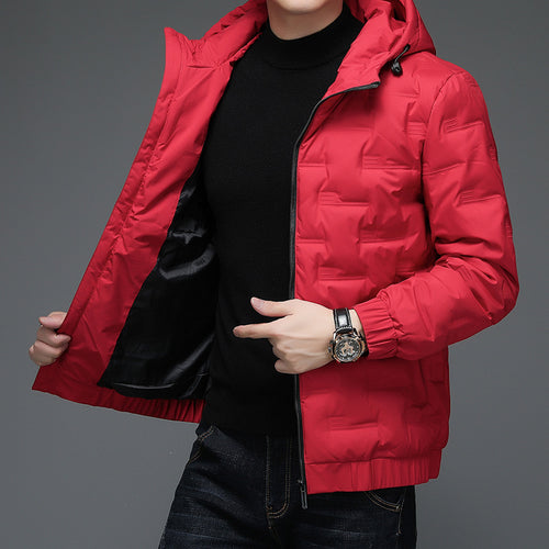 Herren isolierte Steppjacke mit Kapuze Echoarchiv