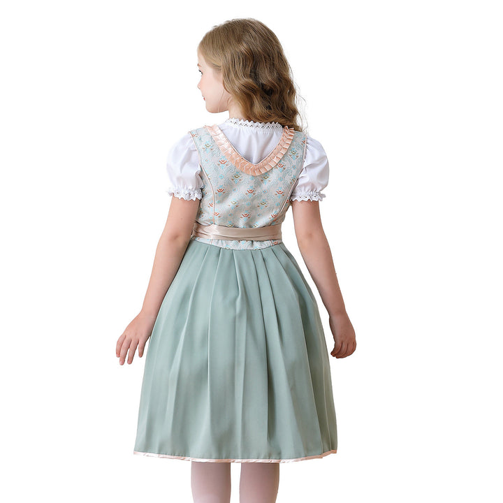 Damen nan elegantes Mädchen Trachtenkleid mit Rüschenkorsett und Spitzenstickerie Echo Archiv