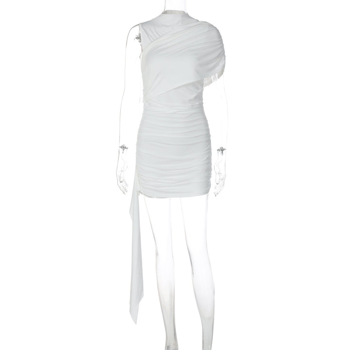 Damen Elegantes Cocktailkleid mit asymmetrischem Saum und Raffung Echo Archiv