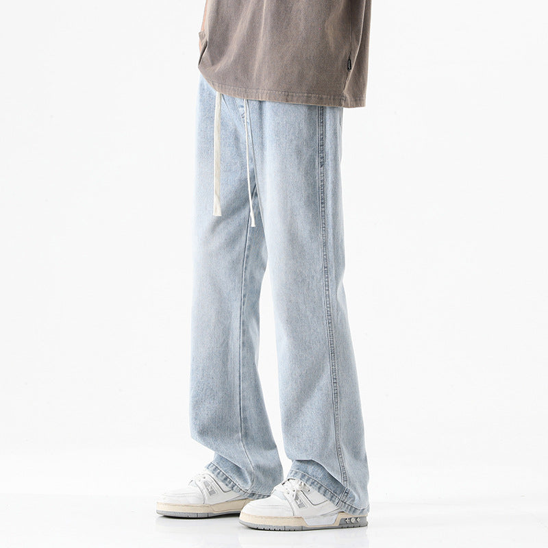 Herren Bodenlange Stonewashed Baggy-Jeans mit extra weitem Bein und tiefem Schritt Echo Archiv