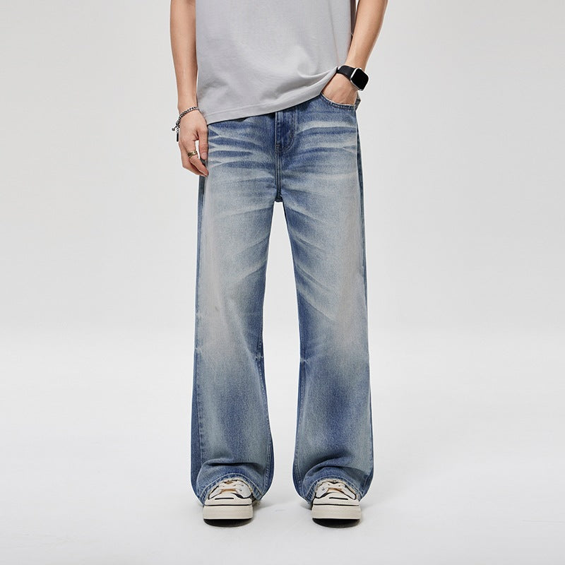 Herren Weite Baggy-Jeans im Vintage-Wash mit tiefer Leibhöhe & ausgewaschenen Falten Echoarchiv