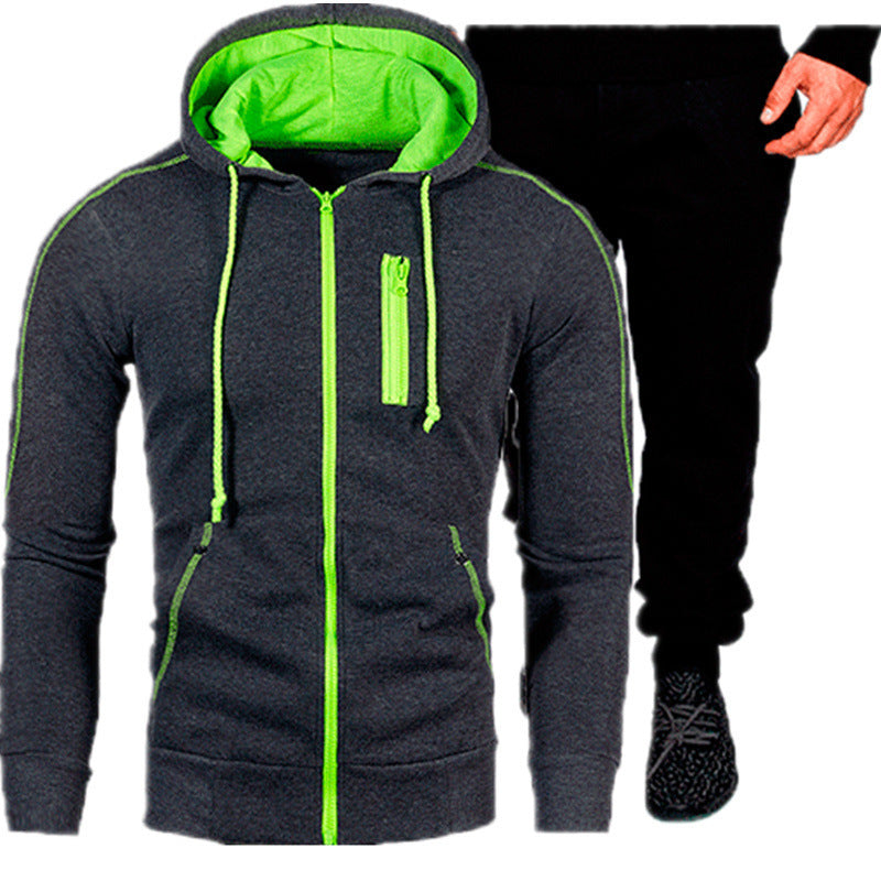 Herren sportliches Kapuzenjacken- und Jogginghosen-Set Echoarchiv