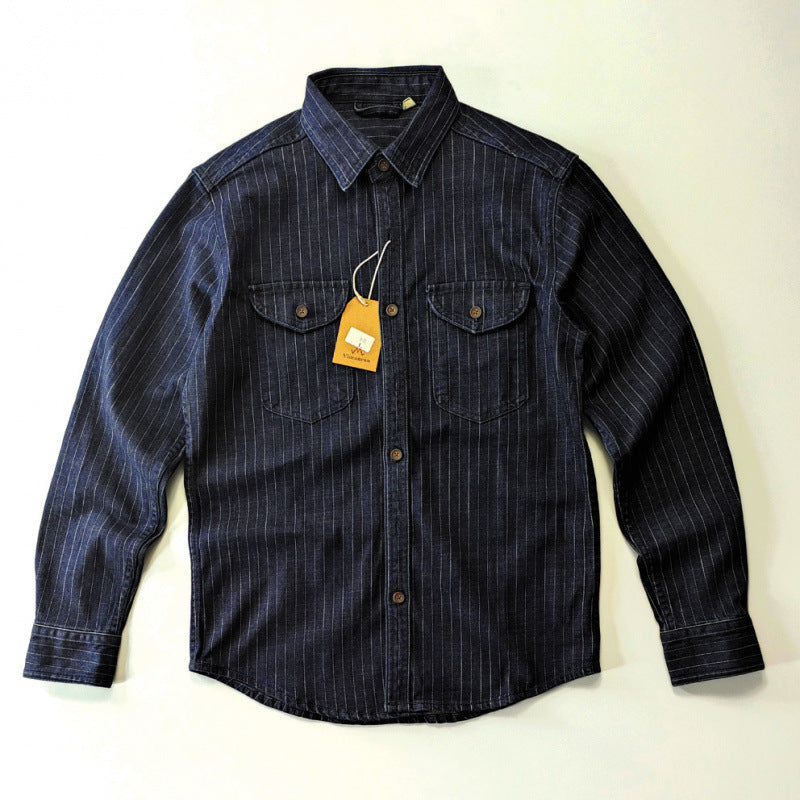Herren Karierte Denim-Hemdjacke Echo Archiv