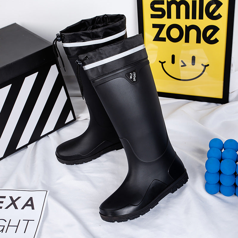 Herren Mittelhohe Wasserdichte Gummistiefel mit kontrastierender Profilsohle Echoarhiv