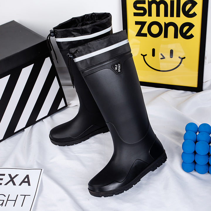 Herren Mittelhohe Wasserdichte Gummistiefel mit kontrastierender Profilsohle Echoarhiv