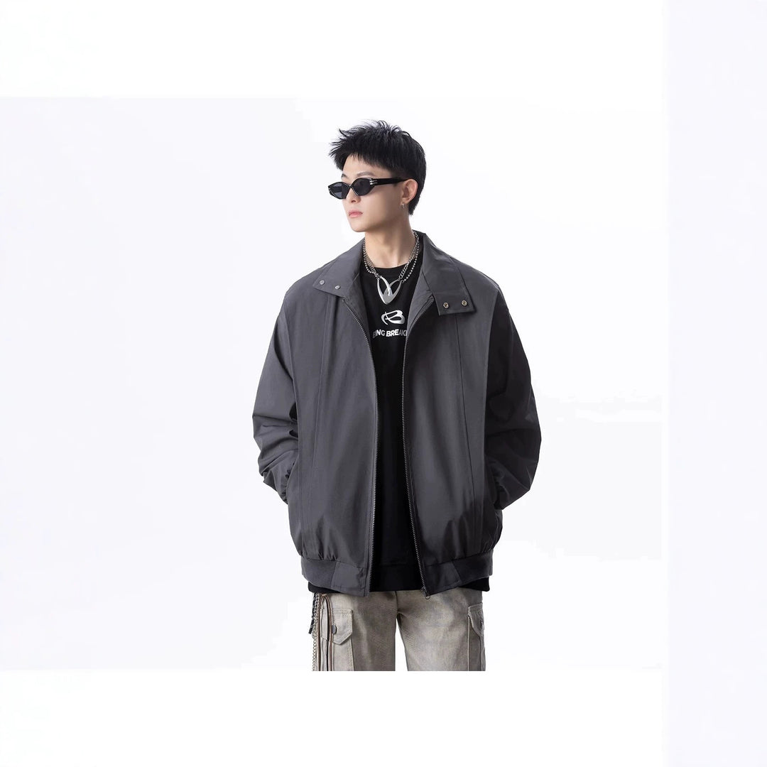 Herren Urbane Utility-Jacke mit hohem Kragen Echoarchiv