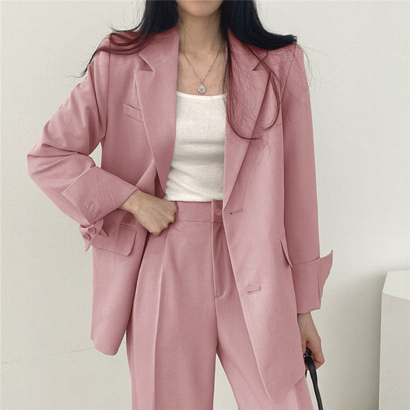 Damen elegantes Blazer-Set mit weitem Schnitt Echoarchiv
