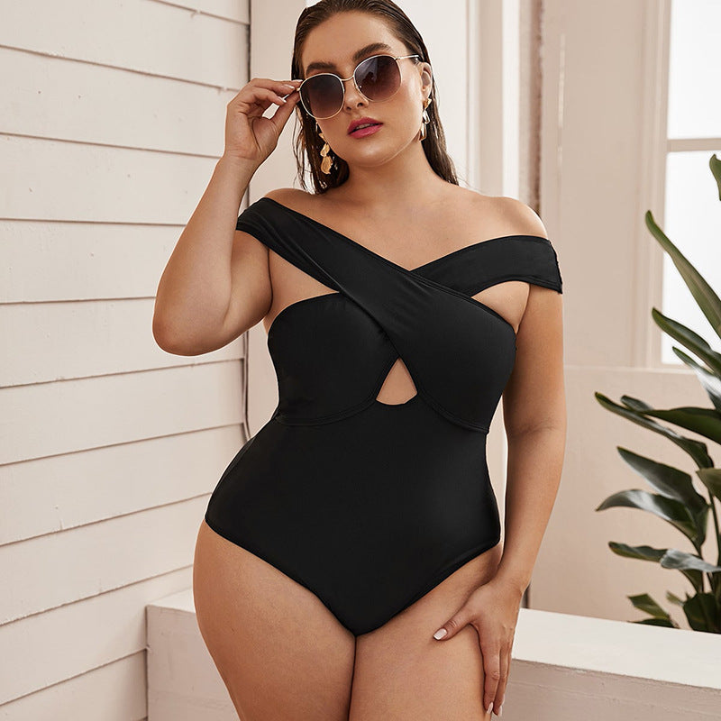 Damen Stilvoller Einteiler mit asymmetrischem Cut-Out Echo Archiv
