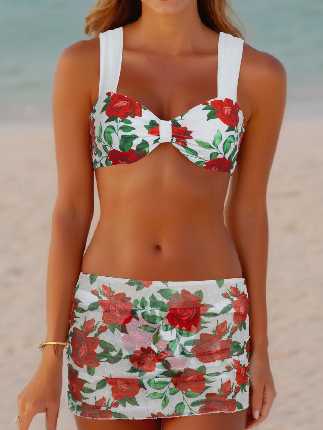 Damen Bikini-Set mit modischem Wickeltop und eleganter Raffung Echo Archiv