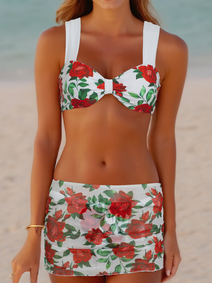 Damen Bikini-Set mit modischem Wickeltop und eleganter Raffung Echo Archiv