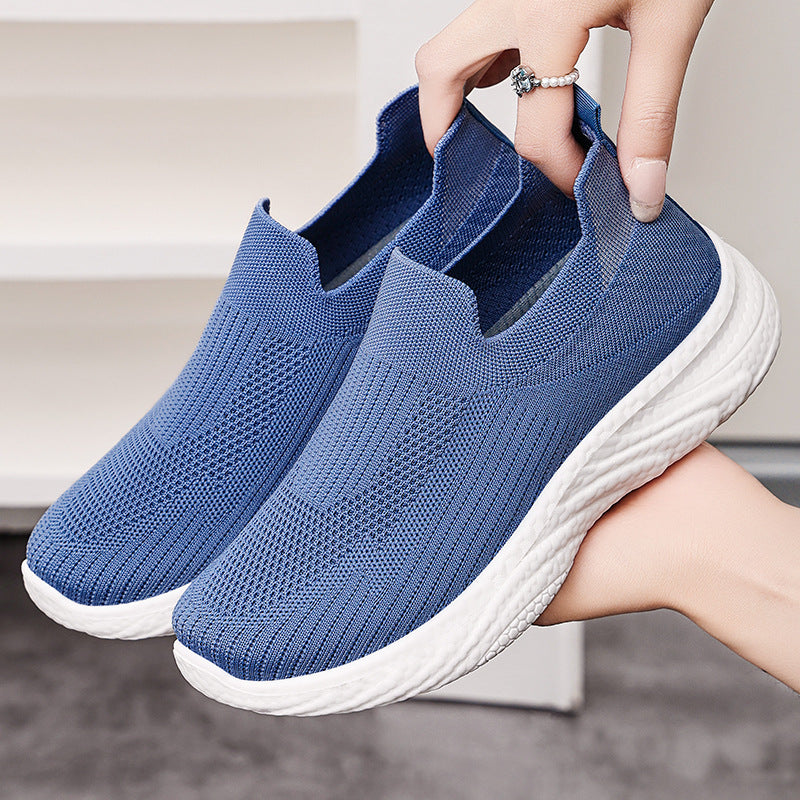 Damen nan nahtloser Strick-Slip-On Komfortwalker mit sockenähnlichem Schaft, reaktiver Memory-Fußbett-Einlage und flexibler EVA-Leichtsohle Echo Archiv