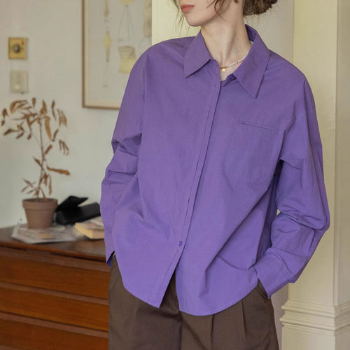 Damen Oversized Hemdbluse mit Brusttasche Echoarchiv